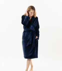 LE CHAT ESSENTIEL H61B pluche flanellen badjas blue Sale