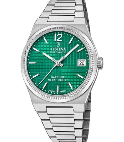 FESTINA F20029/5 - Automatic - 35mm - 10ATM silver/darkGreen Online