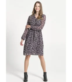 J&JOY Facked Robe shirt kraag hoes shirt blue Best