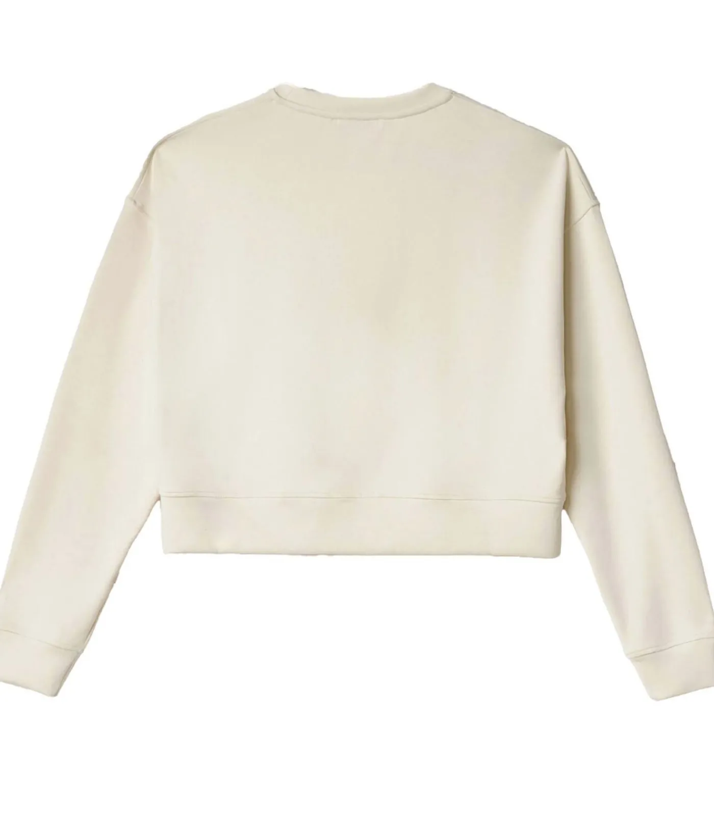 HINNOMINATE Felpa Paricollo Corta In Viscosa white Discount