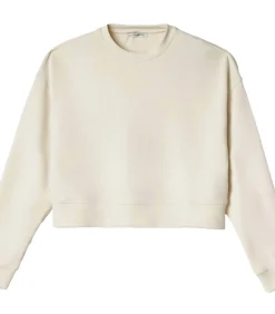 HINNOMINATE Felpa Paricollo Corta In Viscosa white Discount