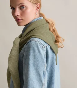 Marc O’Polo DENIM Fijn gebreide driehoekige sjaal antraciteGrey