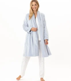 LE CHAT Flanellen pluche jas ESSENTIEL H55B blue Hot