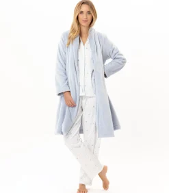 LE CHAT Flanellen pluche jas ESSENTIEL H55B blue Hot