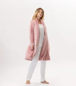 LE CHAT Flanellen pluche jas ESSENTIEL H55B pink Online