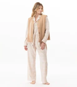 LE CHAT Flanellen pluche vest MONTAUK 130 beige Best