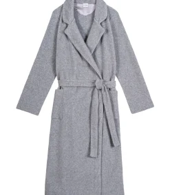LE CHAT Fleece badjas met overslag ESSENTIEL H65A gray Clearance