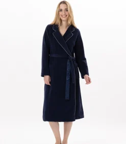 LE CHAT Fleece badjas met overslag ESSENTIEL H65A blue Online