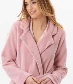 LE CHAT Fleece badjas met overslag ESSENTIEL H65A pink Outlet