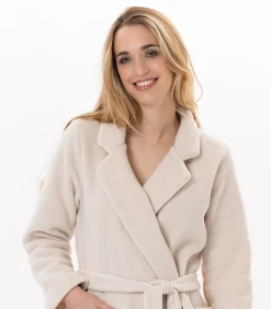 LE CHAT Fleece badjas met overslag ESSENTIEL H65A beige Discount