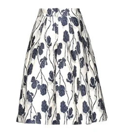 Smart & Joy Flower Jacquard rok navyBlue Best