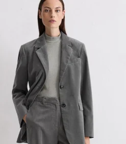 Marc O'Polo Fluwelen blazer op maat darkGrey Clearance