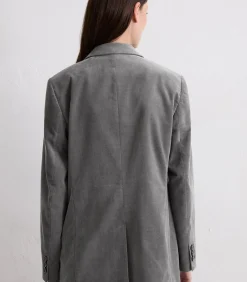 Marc O'Polo Fluwelen blazer op maat darkGrey Clearance
