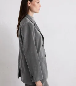 Marc O'Polo Fluwelen blazer op maat darkGrey Clearance