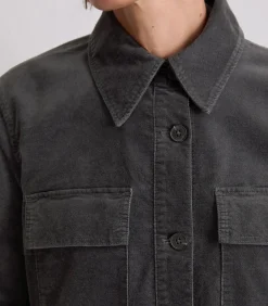 Marc O'Polo Fluwelen jas regular darkGrey Clearance