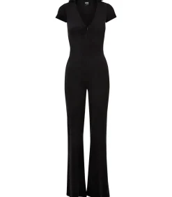 Urban Classics Fluwelen jumpsuit voor dames black Outlet