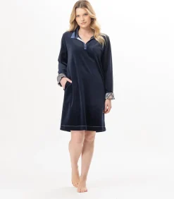 LE CHAT Fluwelen jurk BRADLEY 140 blue Clearance