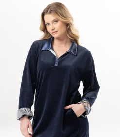 LE CHAT Fluwelen jurk BRADLEY 140 blue Clearance