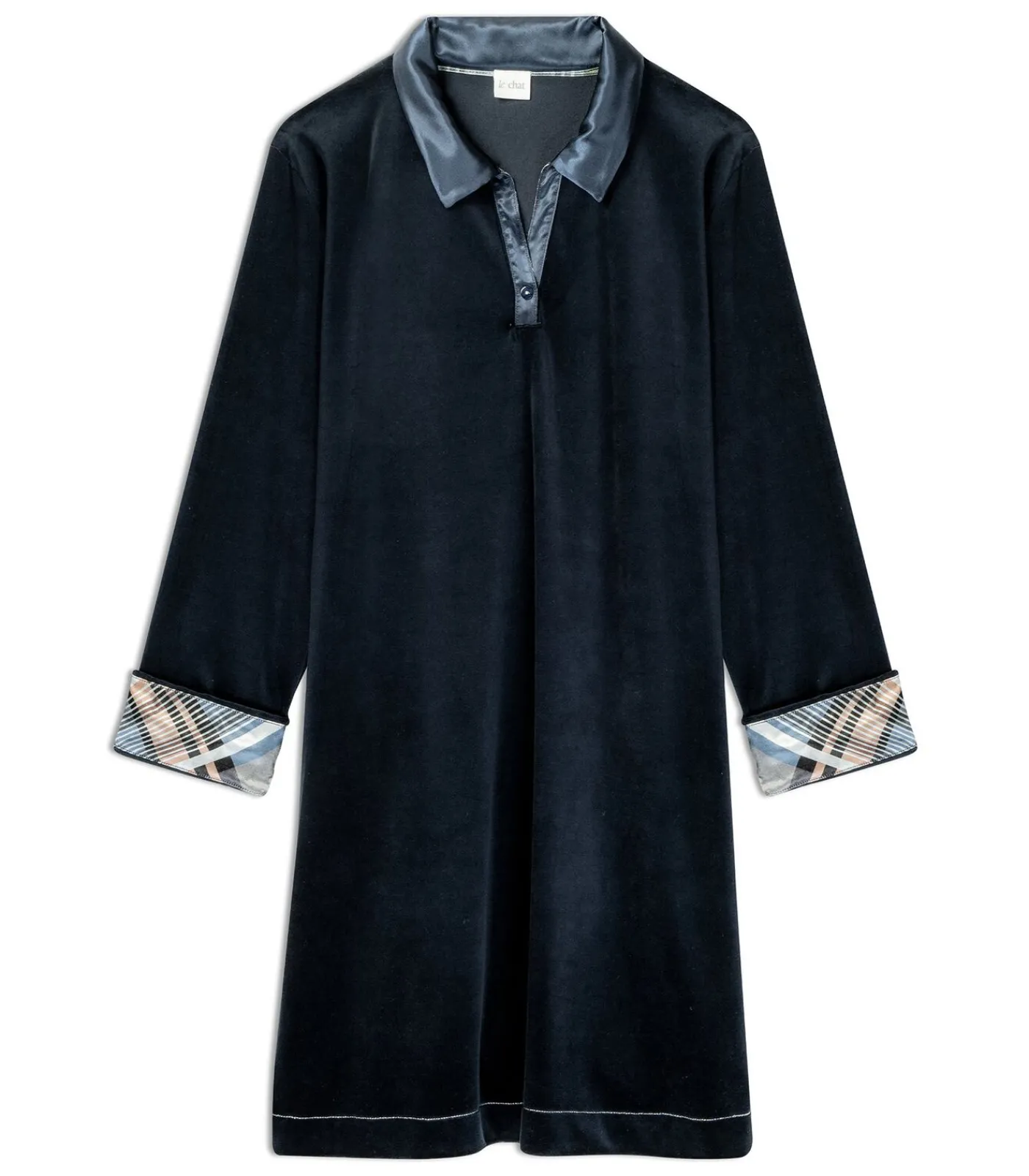 LE CHAT Fluwelen jurk BRADLEY 140 blue Clearance