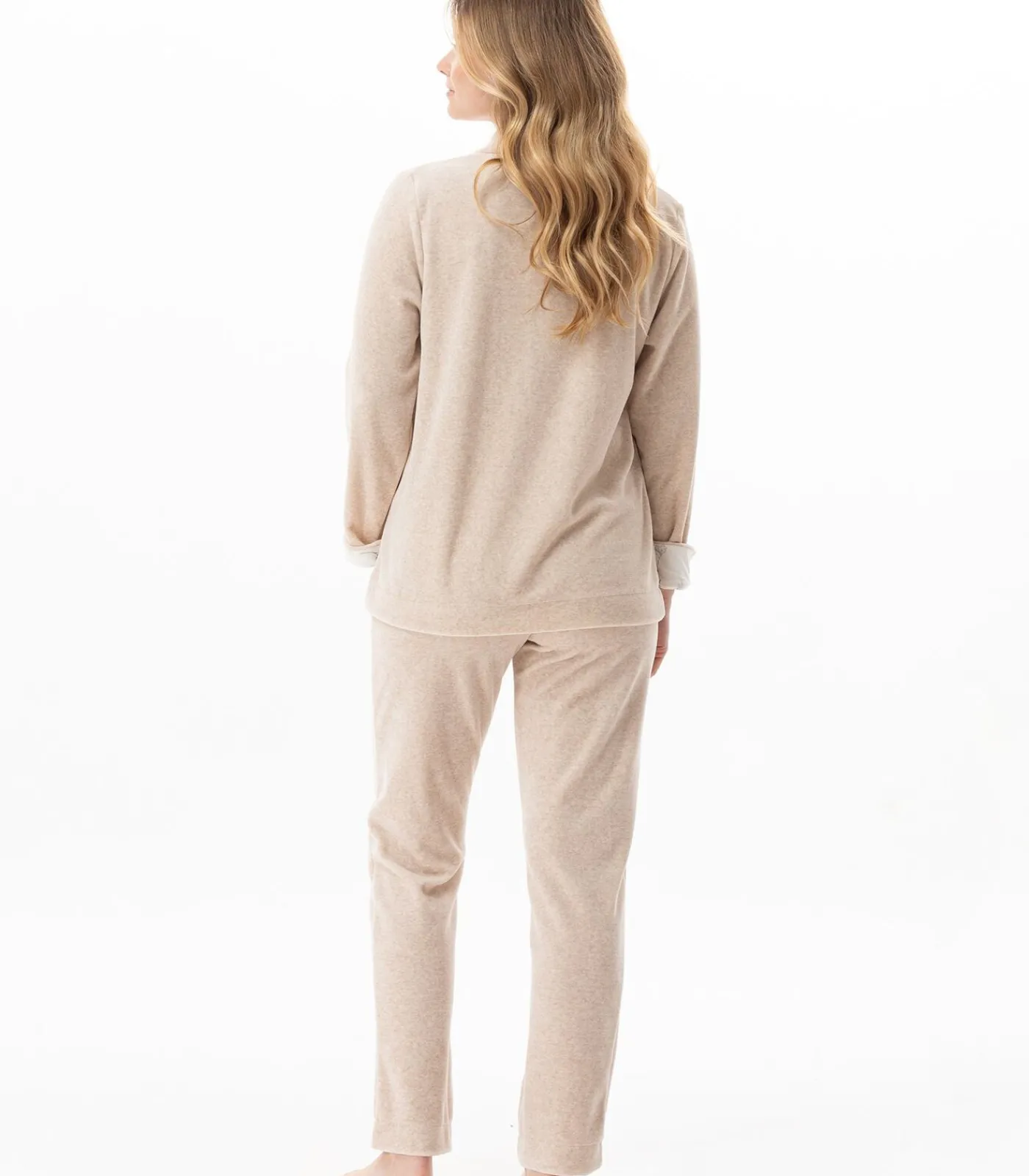 LE CHAT Fluwelen pyjama KELLY 124 beige Hot