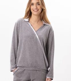 LE CHAT Fluwelen trui VELVET 830 gray Sale