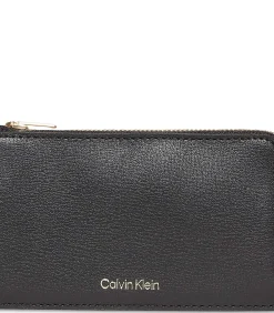 Calvin Klein Foil Logo Top Zip Cardcase black Outlet