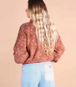 Oxbow Full zip polaire imprimée PANDORA brown Discount