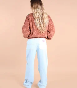 Oxbow Full zip polaire imprimée PANDORA brown Discount