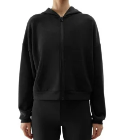 4F WSS24TSWSF1002 - Trui met kap Met Volledige Ritssluiting - Zwart black Online