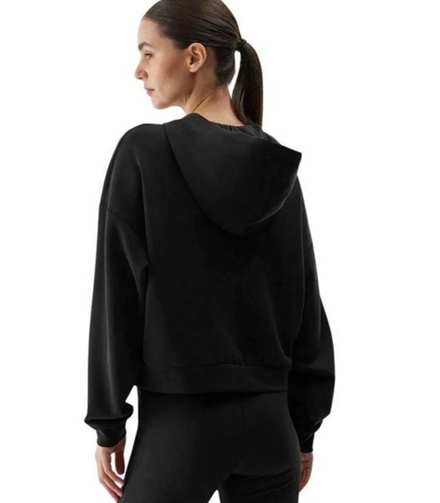 4F WSS24TSWSF1002 - Trui met kap Met Volledige Ritssluiting - Zwart black Online