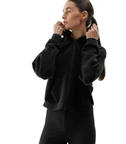 4F WSS24TSWSF1002 - Trui met kap Met Volledige Ritssluiting - Zwart black Online