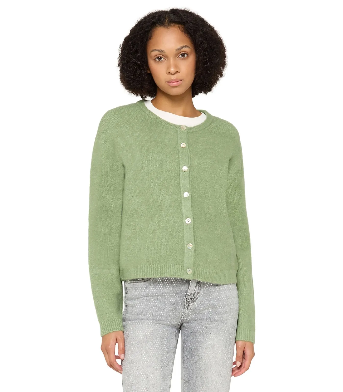 Cartoon Gebreid vest mintGreen Online