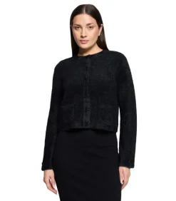 Betty Barclay Gebreid vest black New
