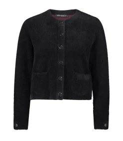 Betty Barclay Gebreid vest black New