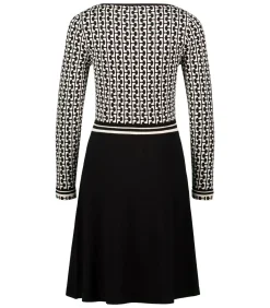Zero Gebreide jurk black/creme Online