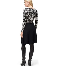Zero Gebreide jurk black/creme Outlet