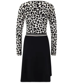 Zero Gebreide jurk black/creme Outlet
