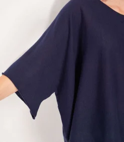 La Fiancée Gebreide oversized damestrui LIMA navyBlue Best