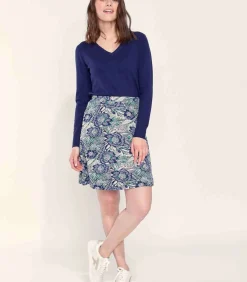 La Fiancée Gebreide rok SANIWA blue Sale