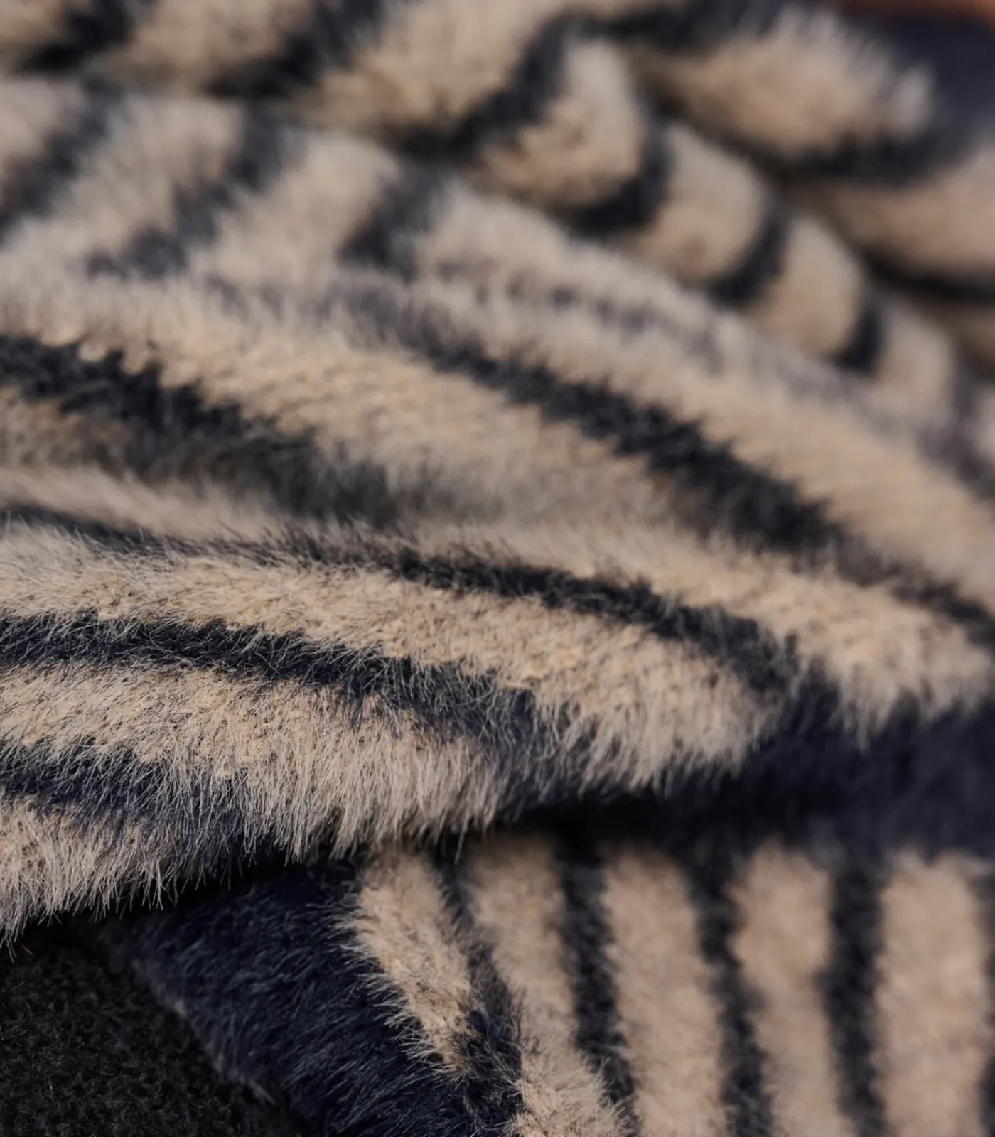 Rino&Pelle Gebreide sjaal Oat zwart OS lightBrown Sale
