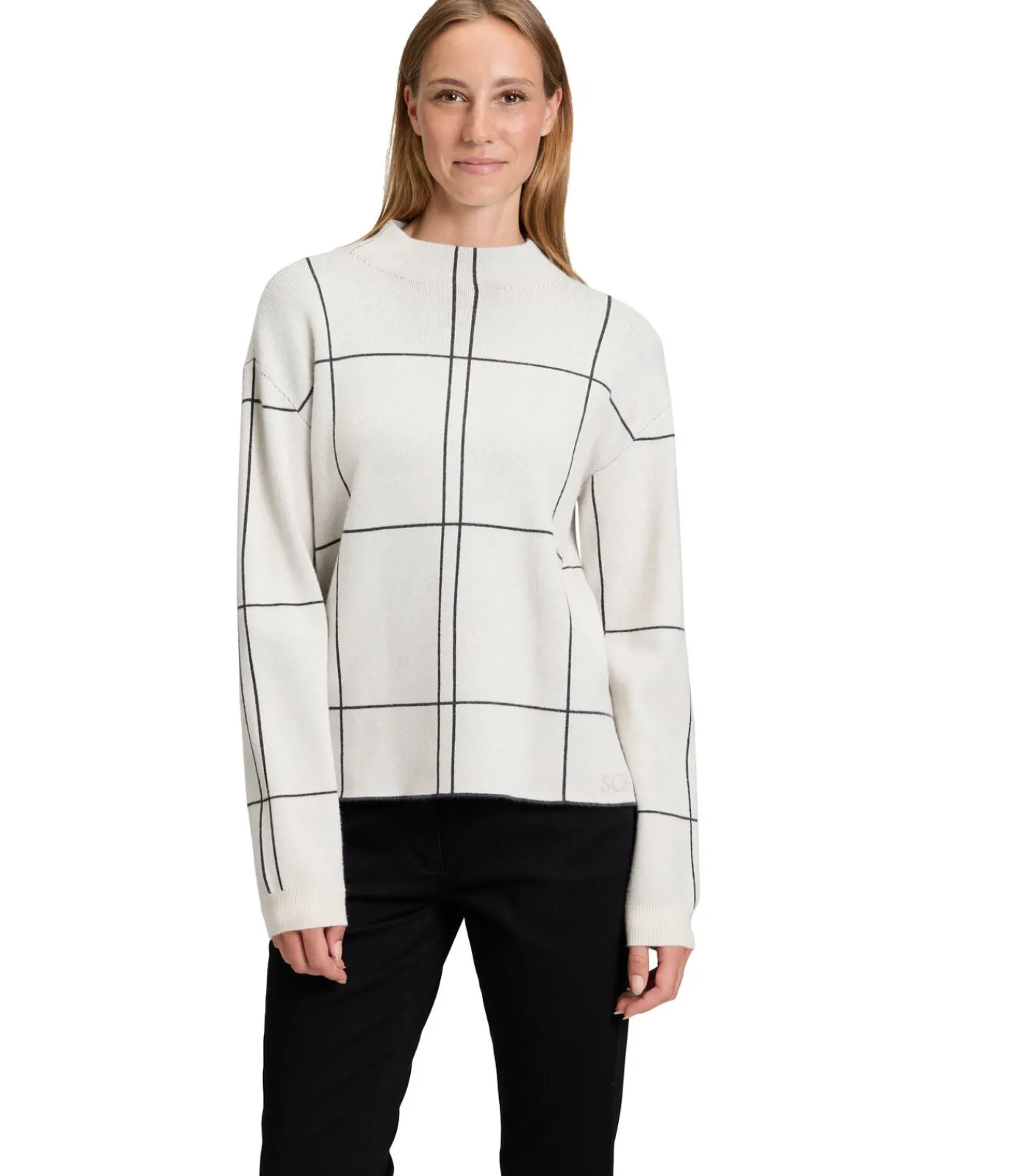 Betty Barclay Gebreide trui creme/gray Discount