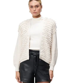 Zero Gebreide vest ivory Sale