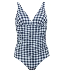 Janine Robin gedrapeerd badpak Mimbeau navyBlue Hot