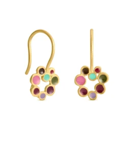 Joidart Gehaakte gouden oorbellen Candy Colours gold Online