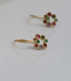 Joidart Gehaakte gouden oorbellen Candy Colours gold Online
