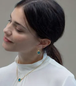 Joidart Gehaakte gouden oorbellen Gaudí Jewelry blauw gold Clearance