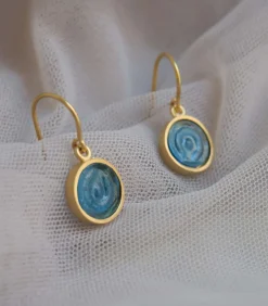 Joidart Gehaakte gouden oorbellen Gaudí Jewelry blauw gold Clearance