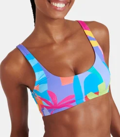 Banana Moon Gekleurde brassière bikinitop PINO RAINBOWRUSH violet