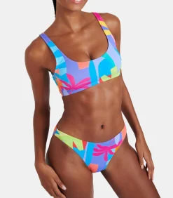 Banana Moon Gekleurde brassière bikinitop PINO RAINBOWRUSH violet