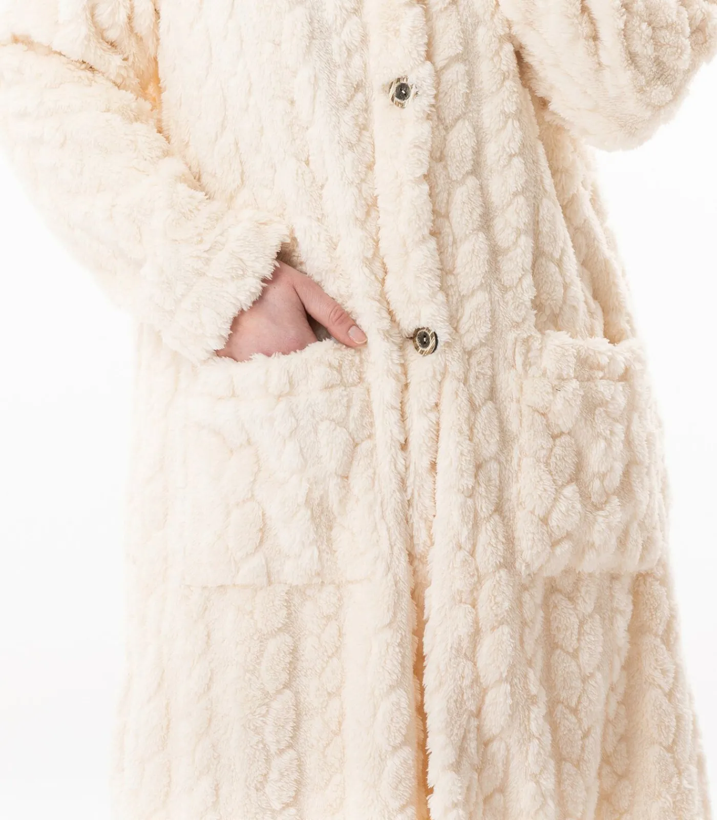LE CHAT Geknoopte kamerjas met gevlochten effect ESSENTIEL 163 offWhite Clearance